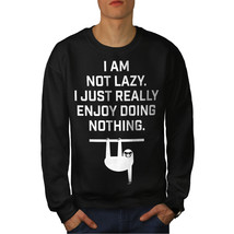 Wellcoda Sloth Lazy Joke Funny Mens Sweatshirt, Monkey Casual Pullover Jumper - £24.11 GBP+