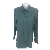 Bally Of Switzerland Women&#39;s Button Up Blouse Top Shirt Made Italy Blue ... - $23.12