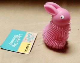 Easter Light Up Bunny Pink 3&quot; LED When Dropped Auto For Ages 3 &amp; Up NIB ... - $2.49