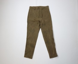Vintage 90s Streetwear Womens 26 Distressed Skinny Leg Denim Jeans Green... - $34.60