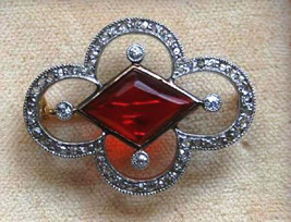 Victorian 1.04ct Rose Cut Diamond Gemstones Wedding Women's Brooch Halloween - £277.90 GBP