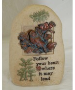 Inspirational Resin Rock Follow your heart where it may lead - £15.63 GBP