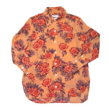 NWT Equipment Quinne in Cantaloupe Floral Silk Oversized Button Down Shirt M - £87.41 GBP