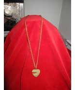 Vintage Gold tone Metal Heart and Key Necklace &quot; God hold&#39;s the key to m... - £6.68 GBP