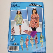 Vintage Simplicity 3546 Sewing Pattern Girl&#39;s Dress &amp; Mini Dress 8 10 12 14 16 - £8.71 GBP