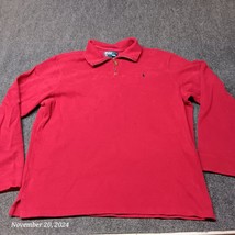 Polo by Ralph Lauren 1/4 Zip Sweatshirt Adult XXL 2XL Red Long Sleeve - £17.77 GBP