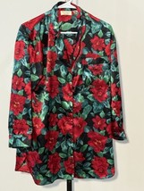 Victoria’s Secret Gold Label Floral Silky Button Down Shirt Size Petite - £15.72 GBP