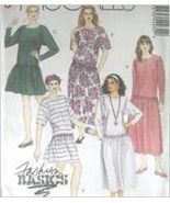 Vintage 1990&#39;s Misses Drop Waist Dresses Mccalls 5493 Size 10-12  Uncut - $9.00