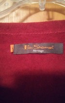 000 Mens Ben Sherman Heritage Long Sleeve Red Large Button Front Vee Neck V - $24.99