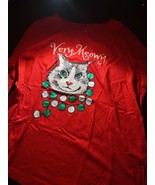 2X Very Meow Red Christmas Long Sleeve T-shirt-Brand New-SHIPS N 24 HOURS - $26.93 CAD