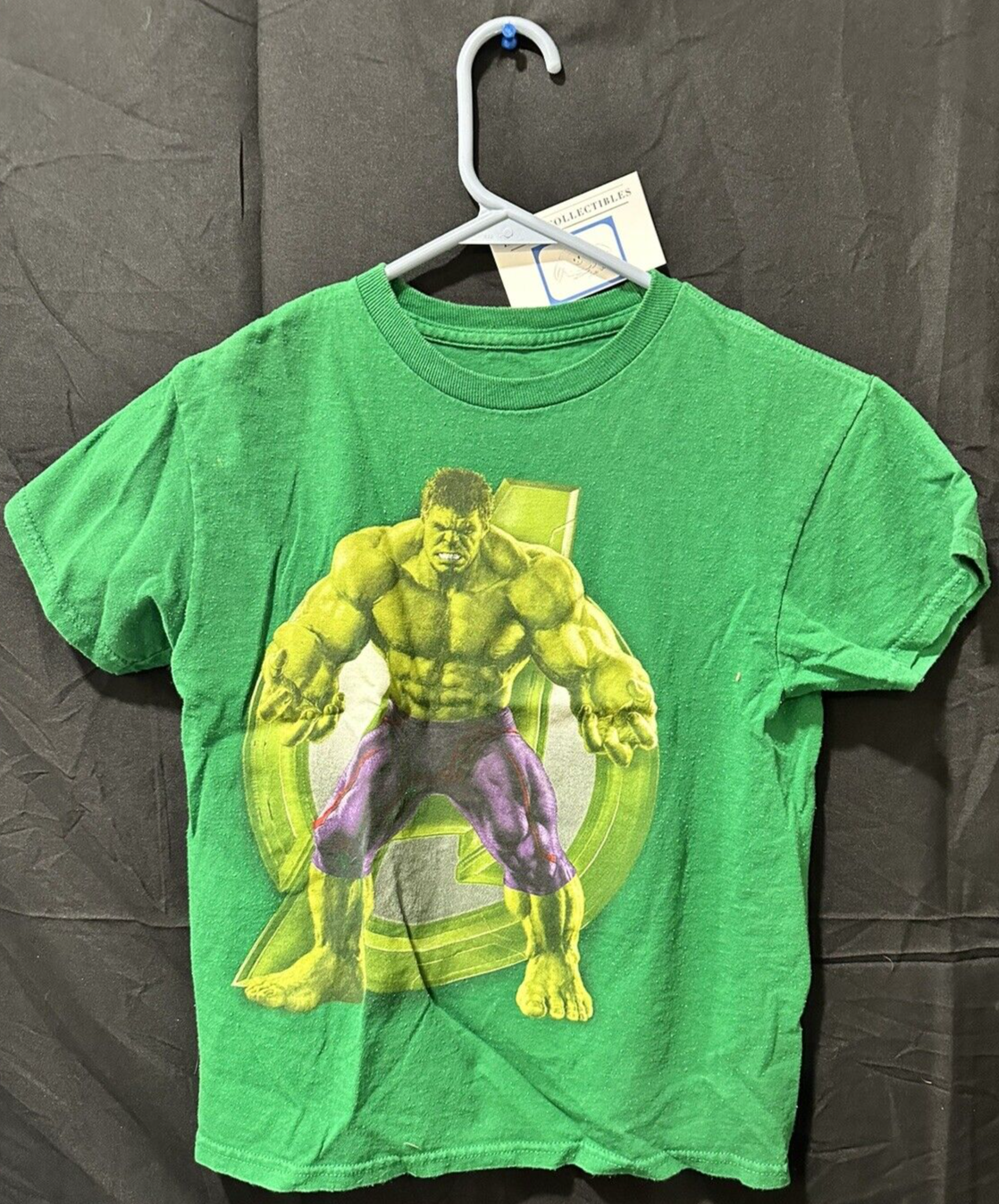 Marvel Disney Avengers Age of Ultron size childrens L 10/12 Green Hulk T-shirt - $14.53