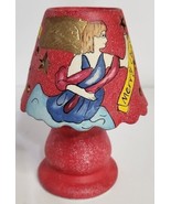 Vintage Ceramic Christmas Santa Fairy Light Tea Candles 5 3/4&quot; - €13,50 EUR