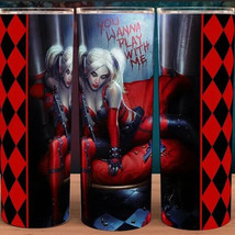 Sexy Comic Girl Harley Quinn Come Play With Me Cup Mug Tumbler - £15.67 GBP