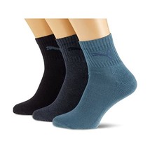 Puma Short Crew Socks (Pack of 3) - Blue, Size UK 9 - 11  - $24.00