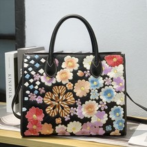 Retro Large Capacity Women Leather Bag 2022 New Chinese Style Big Handbag Handma - £96.00 GBP