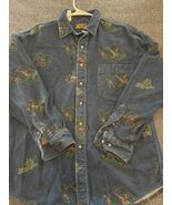 VINTAGE Eddie Bauer Shirt Women’s Medium Blue Flannel Long Sleeve Hummin... - €30,75 EUR