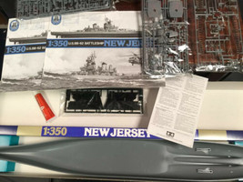 Tamiya US Battleship BB-62 New Jersey 1:350 Scale Model Made In Japan - £107.79 GBP