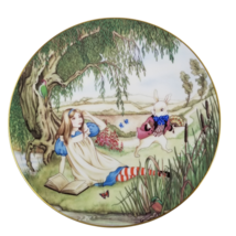 Alice in Wonderland Limoges White Rabbit French Wall Plate Sandy Nightingale &#39;81 - £47.50 GBP