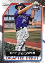 2022 Topps Pro Debut Draftee Debut #DB7 Benny Montgomery RC Rookie Card ⚾ - £0.69 GBP
