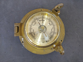 22GG61 NAUTICAL BAROMETER, SOLID BRASS, DOES NOT WORK (29.1 READING ON A... - $56.03