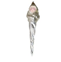 1995 Christopher Radko Frosted Santa Ornament Hang Tag Blown Glass Hand ... - £58.42 GBP
