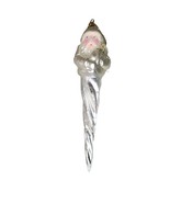 1995 Christopher Radko Frosted Santa Ornament Hang Tag Blown Glass Hand ... - £58.40 GBP