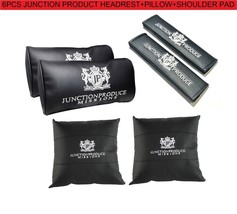 6pcs Jp Junction Produce Vip Jdm Car Seat Pillow Back Rest Headrest Cushion Pad - £66.61 GBP