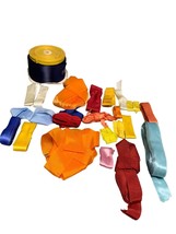 Mixed Assorted Craft Ribbon Collection - Satin &amp; Grosgrain - Vibrant Colors - 10 - £13.63 GBP