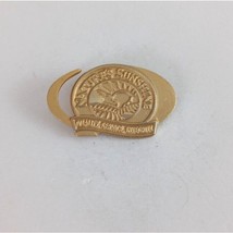 Vintage Nature&#39;s Sunshine Quality Service Integrity Gold Tone Lapel Hat Pin - $8.25