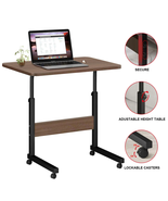 Office Height Adjustable Rolling Desk Table Laptop Home Stand Computer C... - $48.37