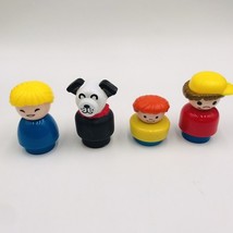 Fisher Price Little People Chunky Lot of 4 Girl Boy Dog Toddler Red Head... - $8.99