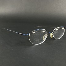Vintage San Marco Eyeglasses Frames Gray Blue Round Oval Modernist MCM 46-21-135 - £29.21 GBP