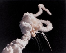 Breakup of Space Shuttle Challenger after explosion STS-51-L Photo Print - £7.04 GBP