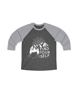 Unisex Mountain Tent Graphic Tee Loose Fit 3/4 Sleeve - £26.72 GBP+