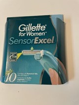 10 Gillette Sensor Excel Women&#39;s Shaver Razor Blade Refill Cartridges Brand New - £32.08 GBP