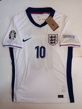 Jude Bellingham England 2024 Euro Match Slim White Home Soccer Jersey 2024-2025 - £54.15 GBP