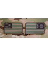 USA US Stars &amp; Stripes Flag Patch Set Multicam Woodland ACU PVC Uniform ... - $13.50