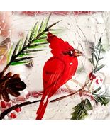 Yankee Candle Winterbird Crackle Glass Candle Votive Holder Model 126931... - $28.01 CAD