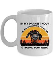 When I Needed A Hand I Found Your Paw Doberman Pinscher Dog Coffee Mug 15oz Cera - £15.78 GBP