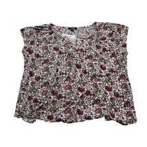 Chaps Shirt Womens 2X Multicolor Sleeveless Tie Bow Floral Print Blouse - £18.11 GBP