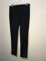 MICHAEL KORS Womens Black LACE UP Embellished Pants SZ 6 NEW - £86.56 GBP