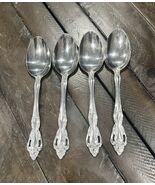 Reed &amp; Barton Select BAROQUE Set 4 Teaspoons Spoon Stainless Flatware Fl... - $325.51 MXN