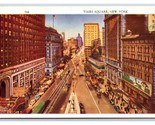 Times Square New York CIty NY NYC UNP Unused Linen Postcard P27 - $5.89