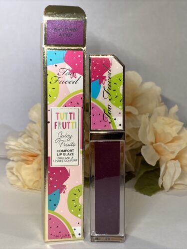 TOO FACED TUTTI FRUTTI COMFORT LIP GLAZE - WHO GIVES A FIG - NIB FS Fast/Free Sh - £7.87 GBP