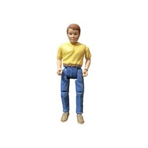 Fisher Price Loving Family Dollhouse Man Dad Father Yellow Shirt Blue Pa... - £6.25 GBP