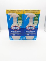 2 Clorox Multi Purpose Refillable Cl EAN Er Starter Kit Crisp Lemon Bleach Free - £21.87 GBP