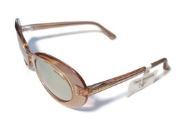 NEW $90 TRUE RELIGION Transparent Bronze Tan Mirror Lens Sunglasses + Case - $49.99