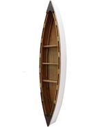 Solid Wood Boat 3-Tier Shelves Bookcase Decor 47”H Nautical WoodBoat Dec... - £102.00 GBP
