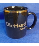 Vintage Black And Gold Rimmed Diehard Gold Advertisment Coffee Mug - £14.70 GBP