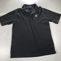 Reebok Polo Shirt Mens Large New Orleans Saints Black Gold NFL Football - £10.31 GBP